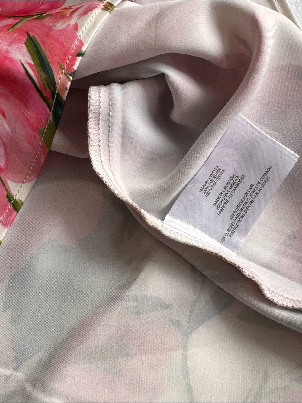 Express Satin Floral Blouse XXL Plus Size - Picture 4 of 5